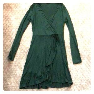 Long sleeve wrap dress